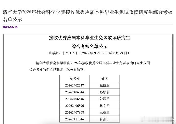 孙颖莎王曼昱清华免试研究生考核名单孙颖莎、王曼昱入围清华免试研究生考核名单，都