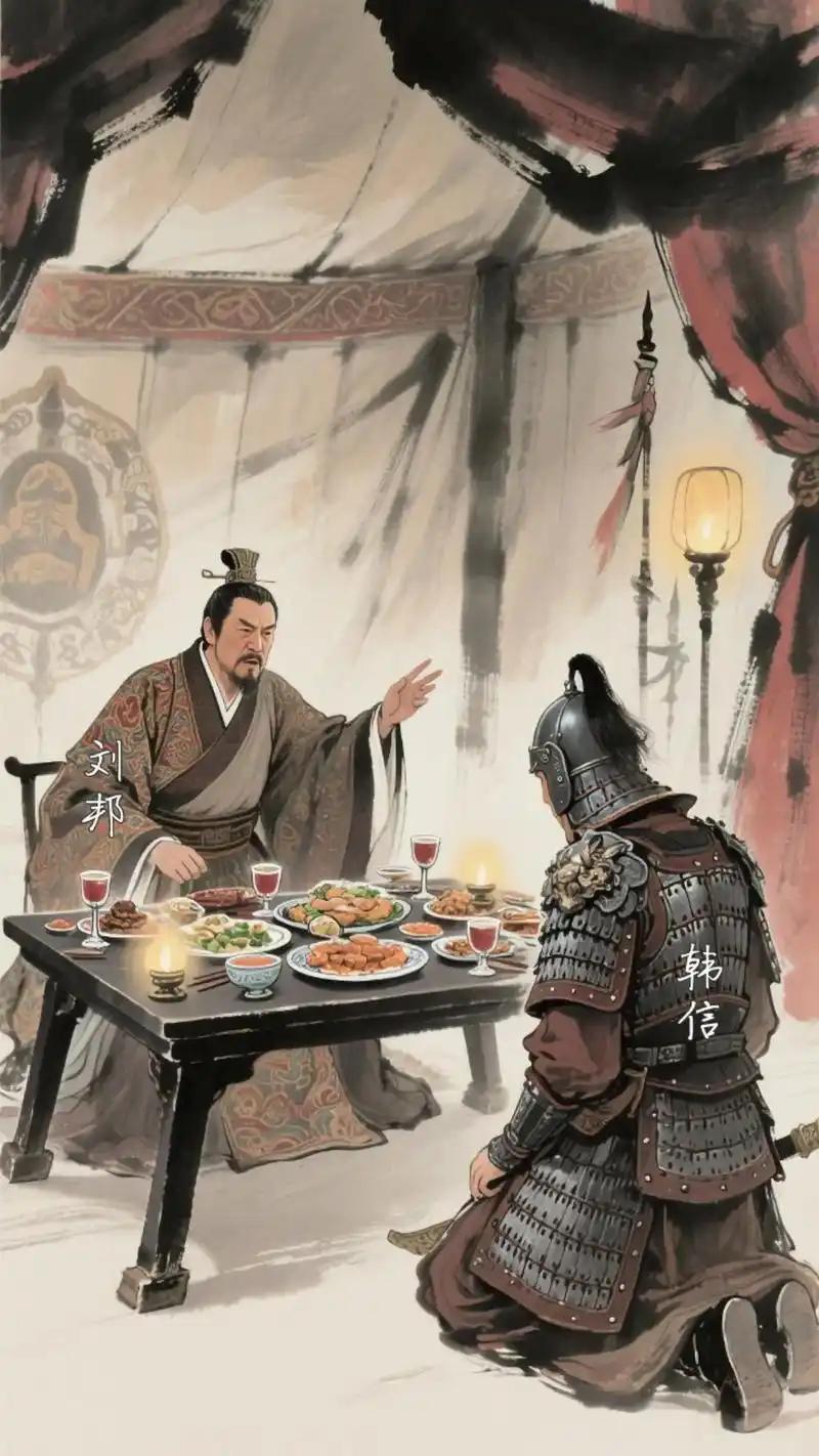 汉高祖三次对韩信行诈汉高祖任用韩信为大将，却三次用欺诈手段对付他。韩信平定