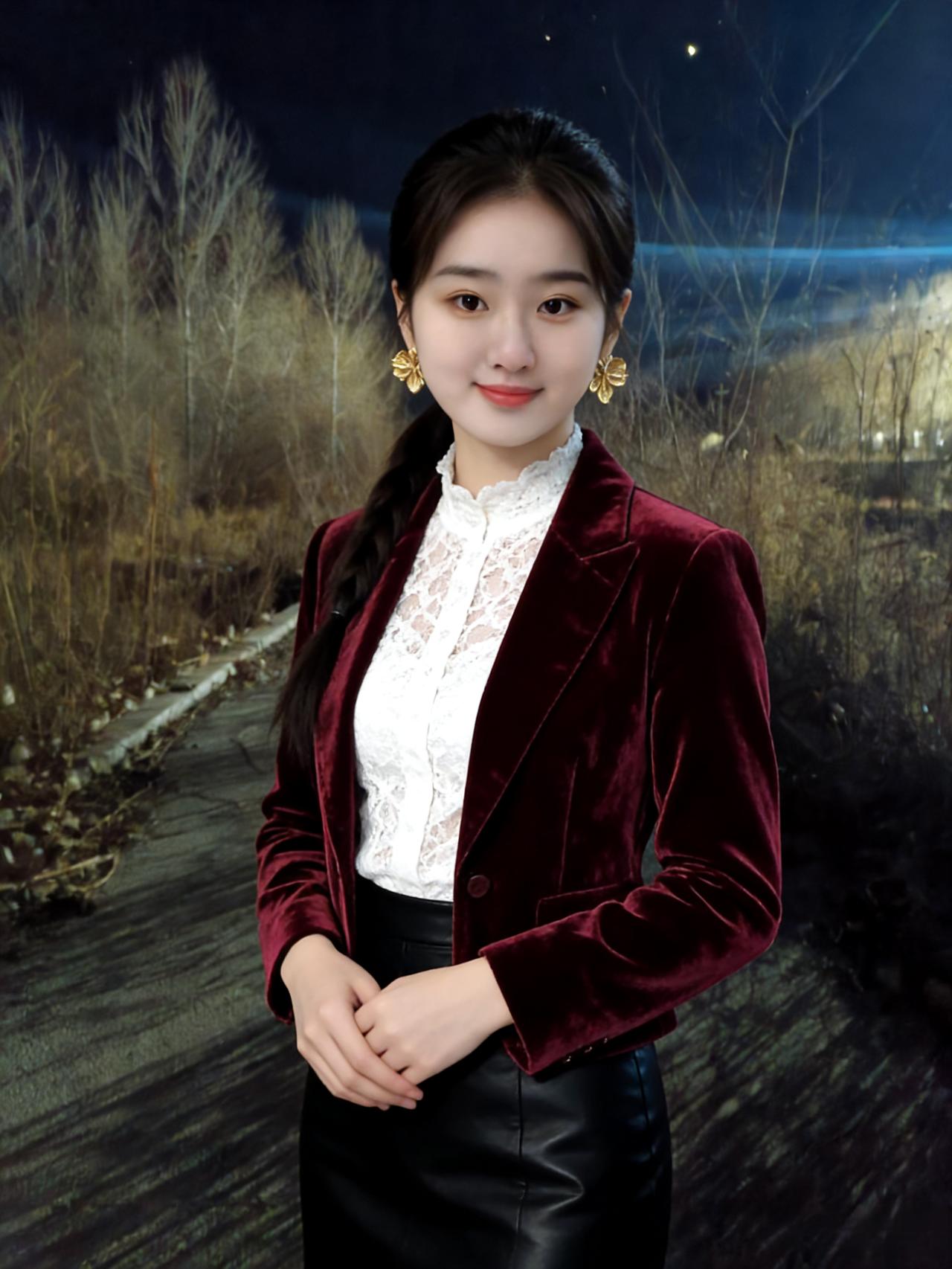 《北国冬日城郊河畔的倩影》北国的风把城郊的树拧成枯笔在河畔的夜笺上划着冷白