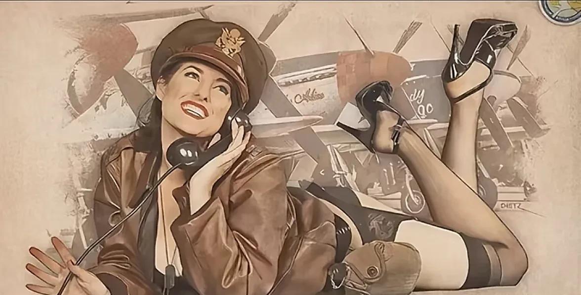 前三张是美国二战的征兵海报，后三张是德国二战的征兵海报。一个知道男人需要什么，