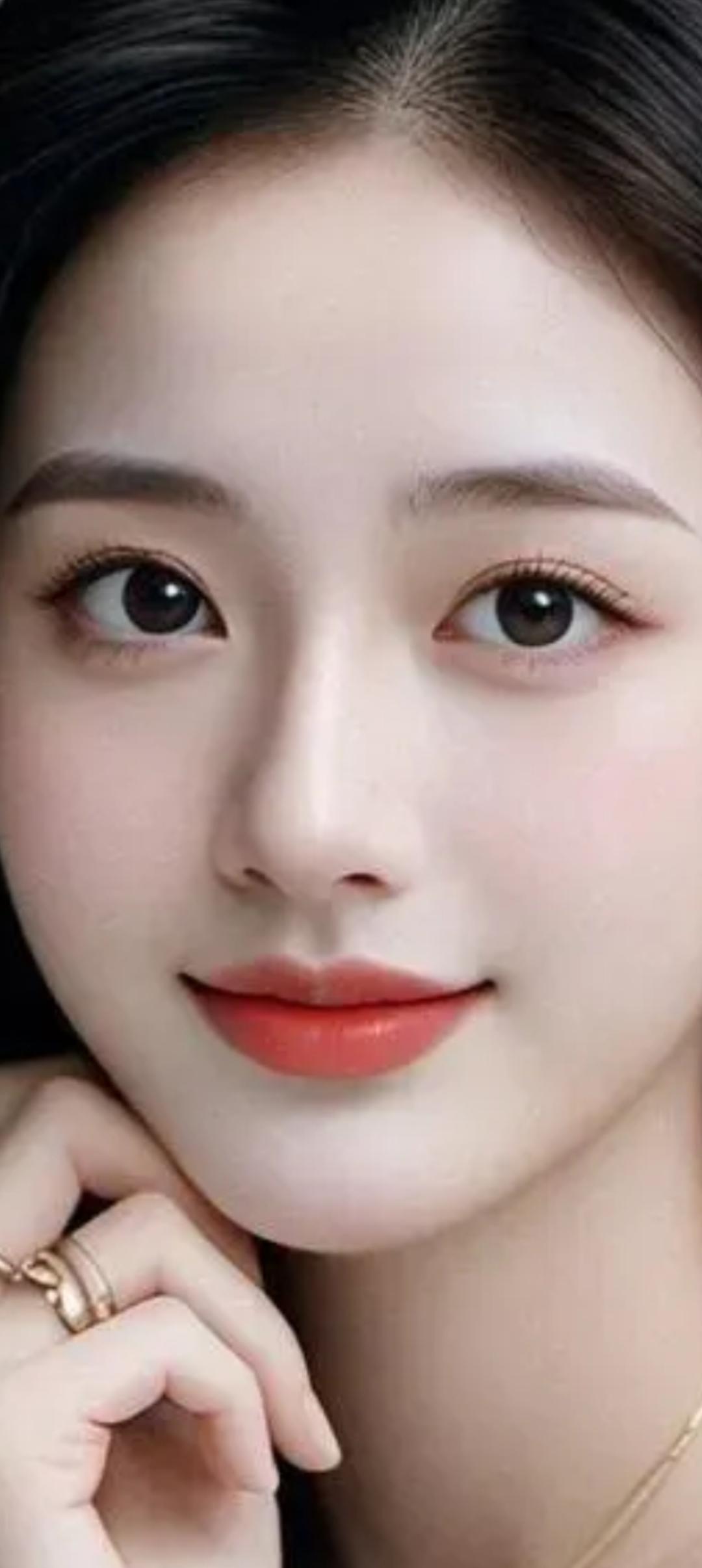 温柔甜美的少女，微笑如春风般温暖。