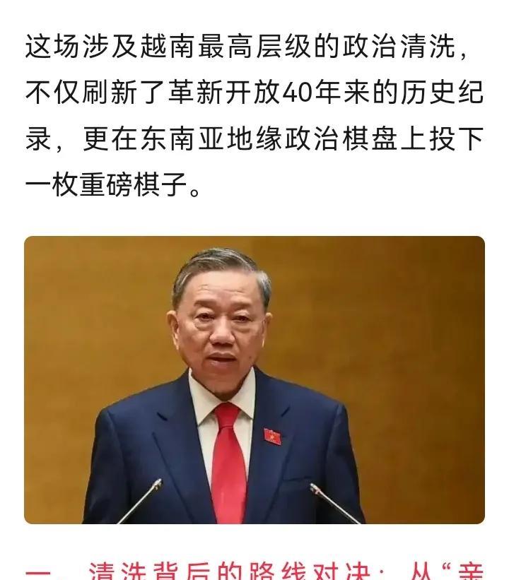 被清洗“4驾马车”都是亲美派。阮富仲接班人苏林没让他失望，他与现任