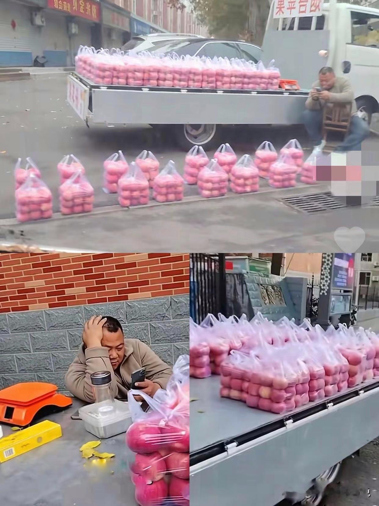 事实再次证明机会只降临给有准备的人，否则来了也抓不住！这两天一位在路边摊售卖苹果