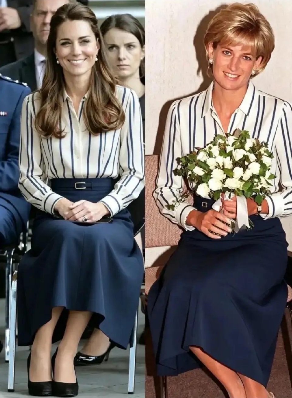 凯特王妃穿上戴安娜一样的衣服，婆媳俩谁更漂亮？凯特王妃可不输戴安娜，戴安娜是蓝血贵族，穿什么都好看，