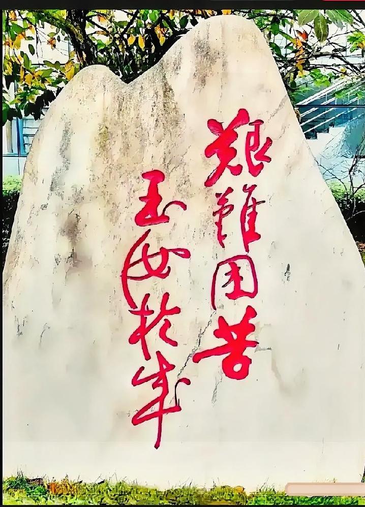 藏在山石里的千古箴言，读懂的人都不惧人生风雨这块励志石刻的八字名句，藏着千古