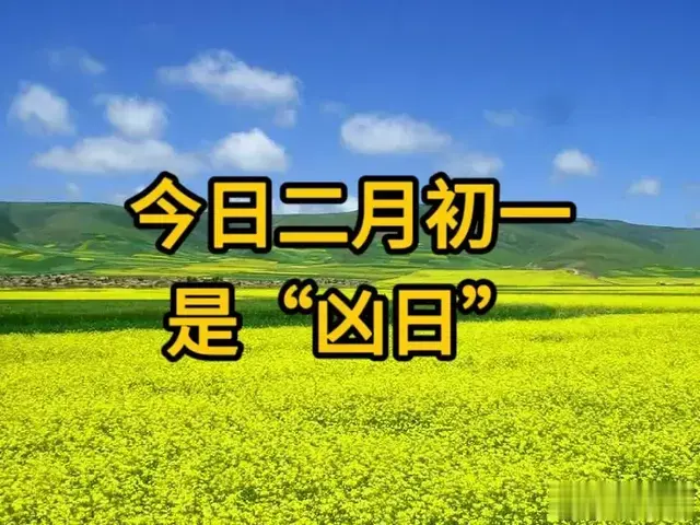 今日二月初一是“凶日”, 牢记: “1不动、2不拿、3不晚、4要吃”