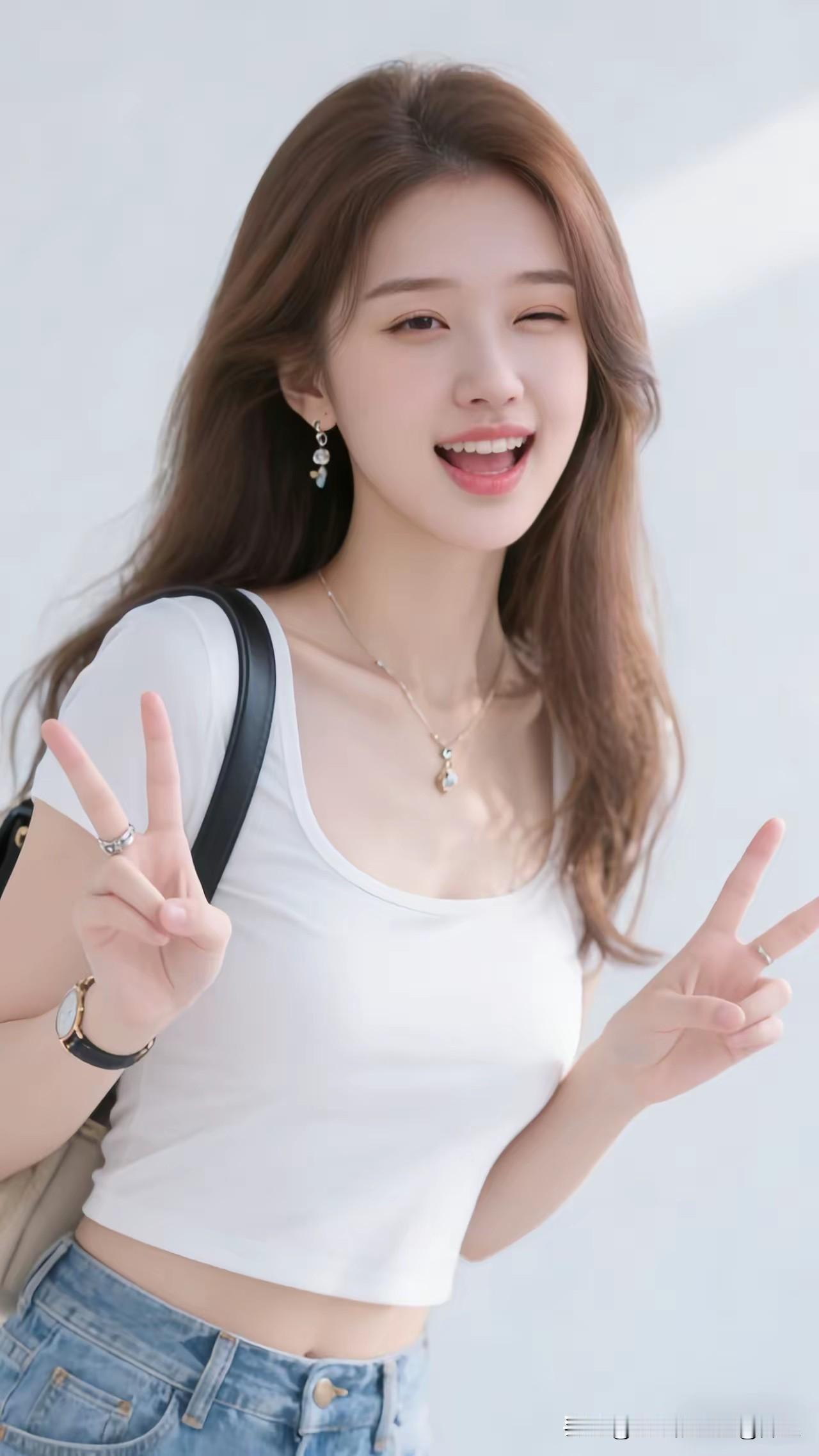 微笑调皮女孩写真，活力满满！打卡美丽时光少女感微笑女孩