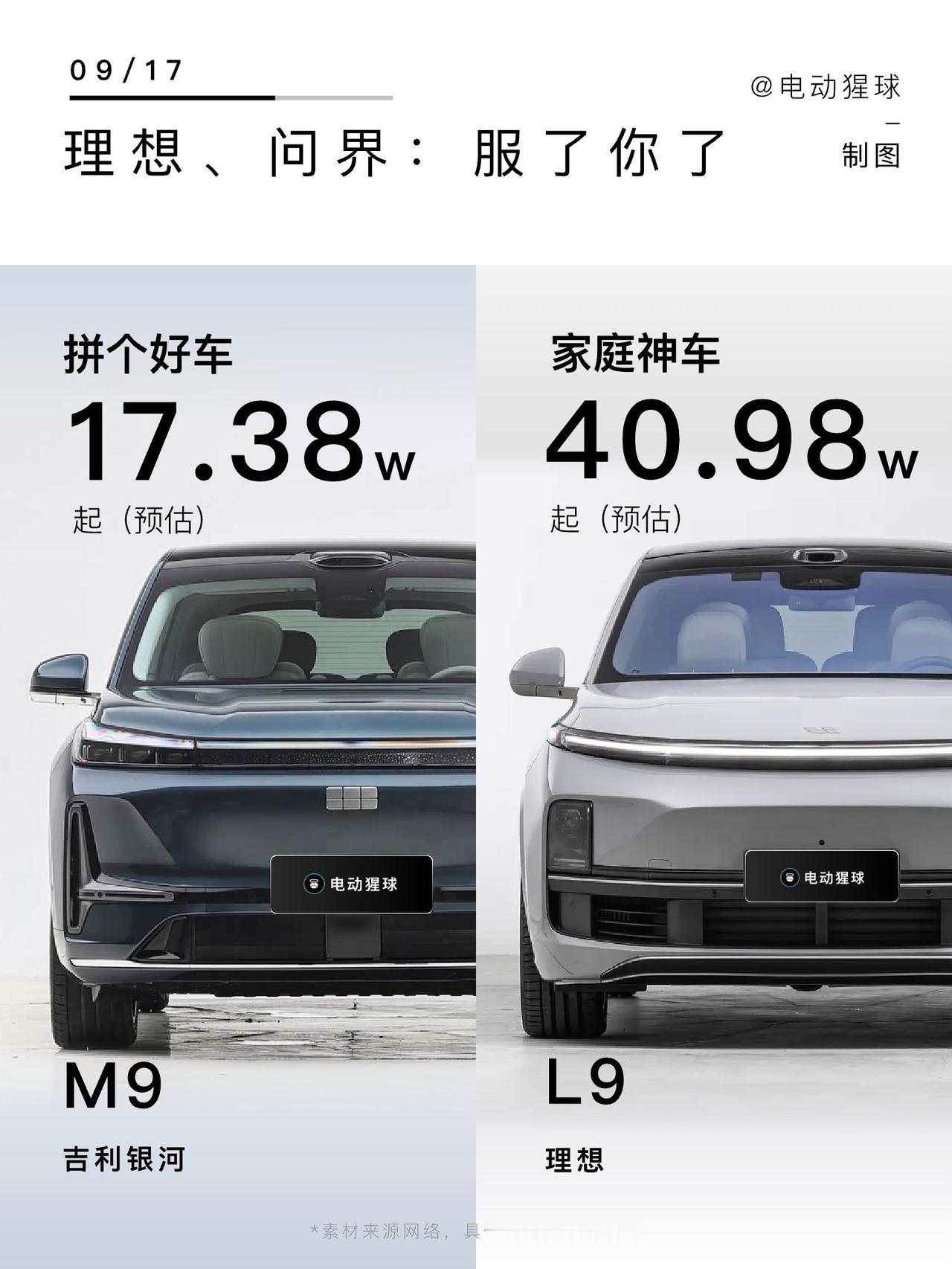 问界和理想：服了你了..吉利银河大六座M9发布，23万起，好家伙，问界的名字，理