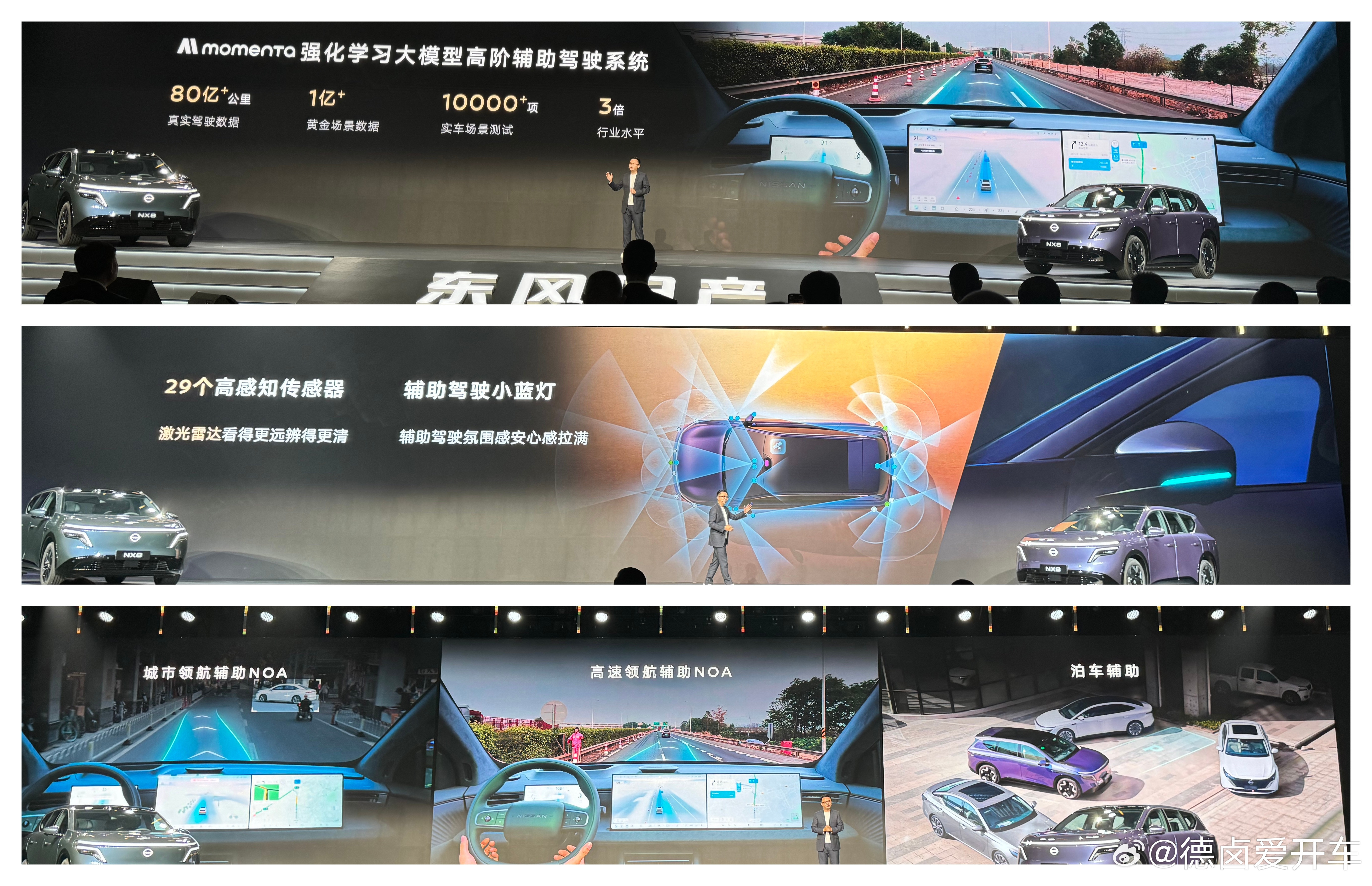 东风日产NX8搭载Momenta高阶智驾，配备29个传感器(激光雷达)以及