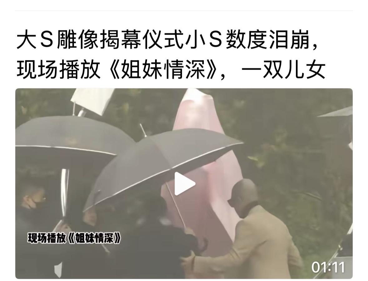 说来也奇怪，大S的事情，都是小S出面，她们家不是还有一个大姐吗？怎么没有见到大姐