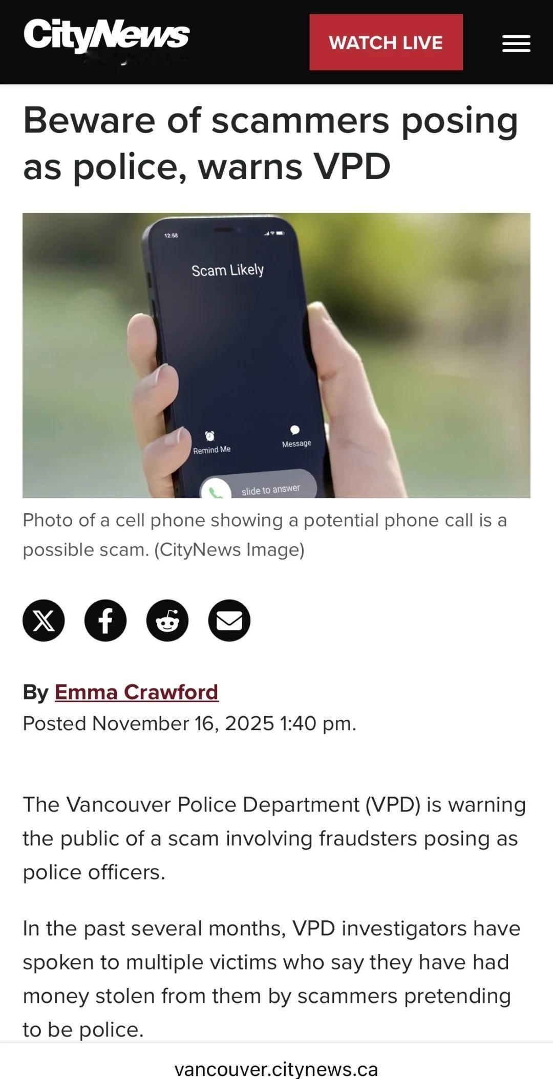 温哥华紧急警报！冒充警察上门取卡！大温的宝子们快醒醒！最近骗子又出新招，冒充警