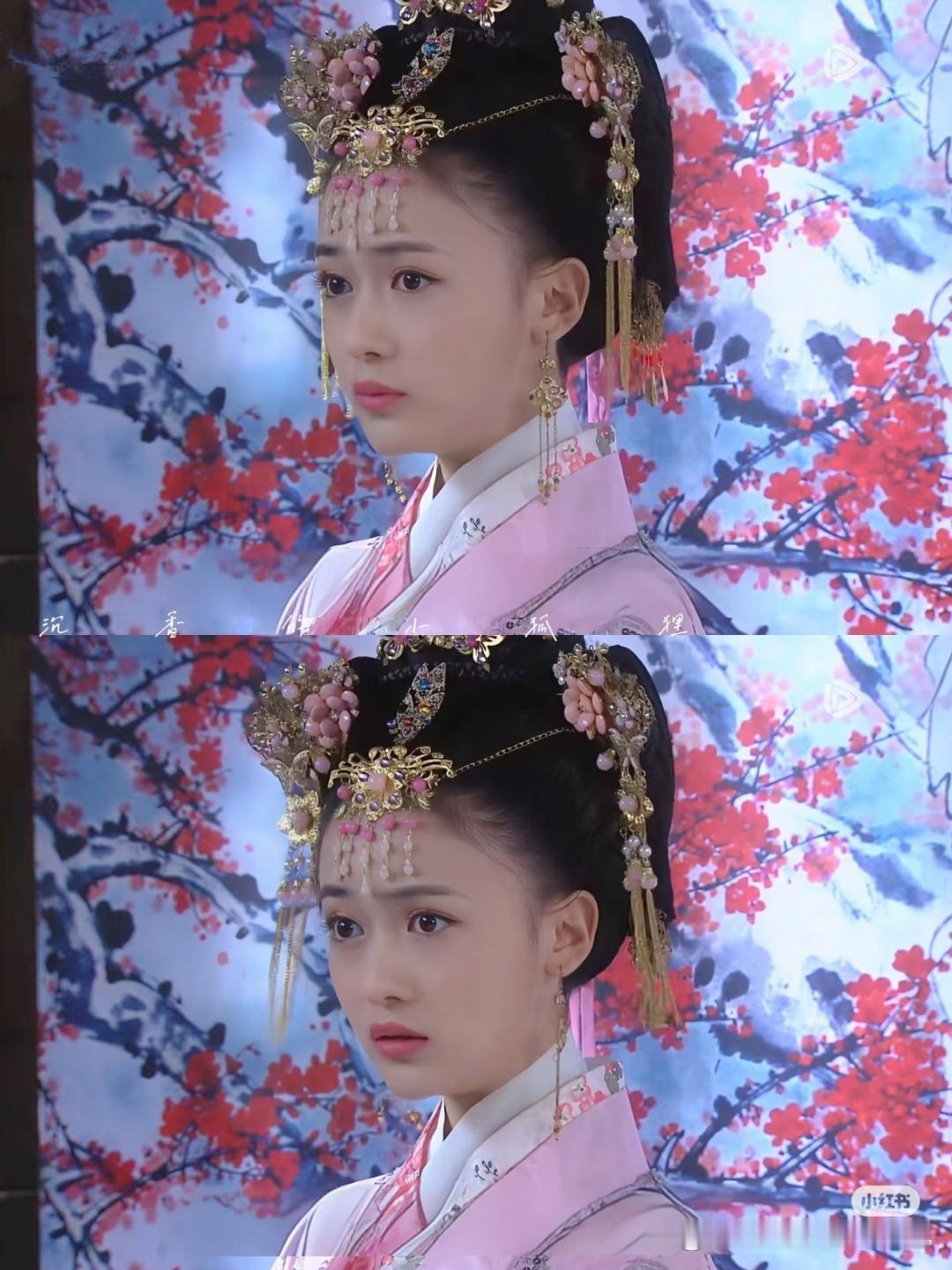 吴谨言在这部剧里的造型，可比延禧攻略里的魏璎珞好看太多了。粉粉嫩嫩小美人一枚。
