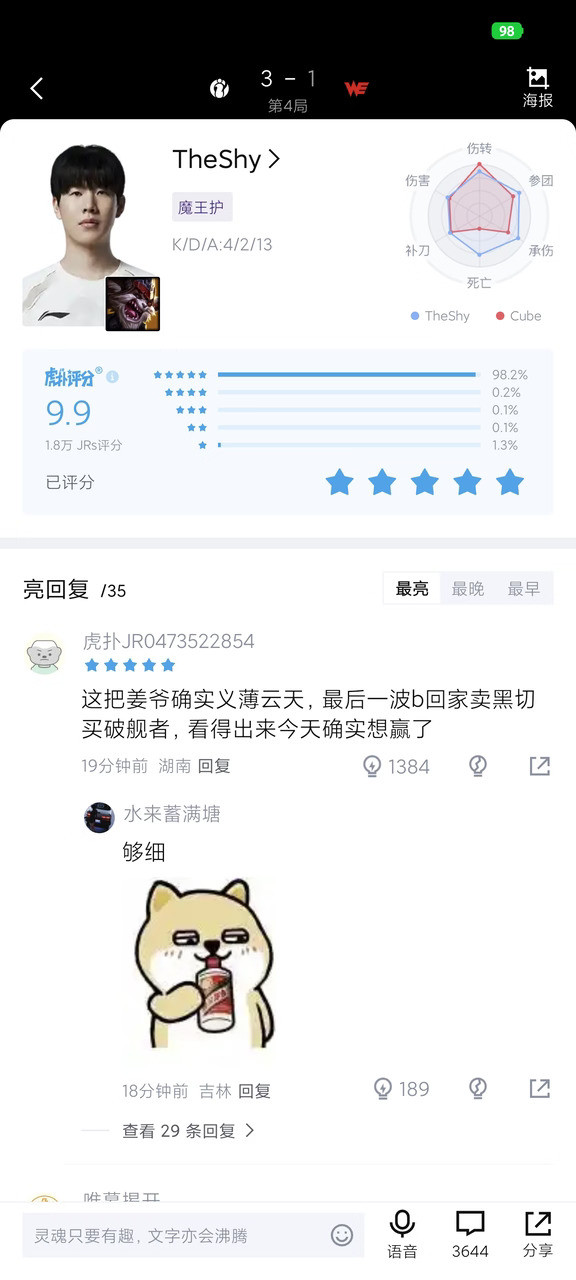 theshy牛逼！！！！史二上