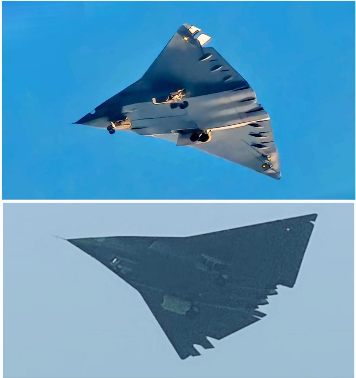 [呲牙笑]速度这么快？歼-36又改型了？第一、二架尾部对比，据说是为了验证矢量控