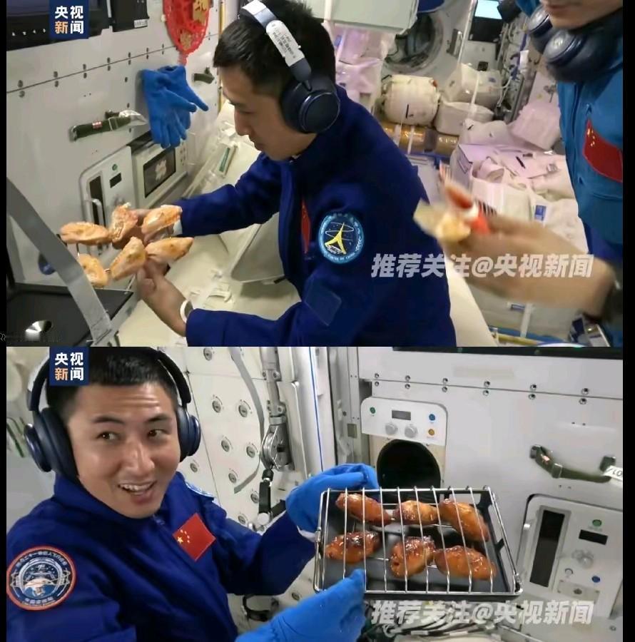 在空间站吃上滋滋冒油的烤鸡翅、烤牛排，试问，放眼世界，还有谁能干？网友：美国能