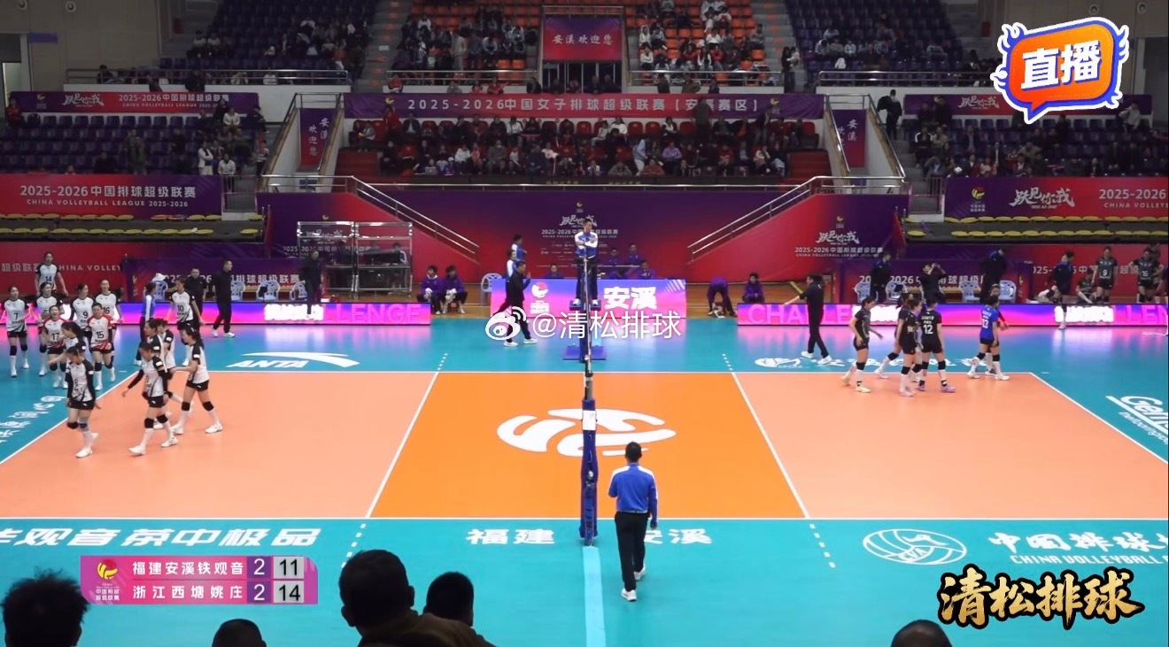【浙江女排五局险胜福建女排获季后赛首胜】2025-2026中国女排超级联赛季后赛