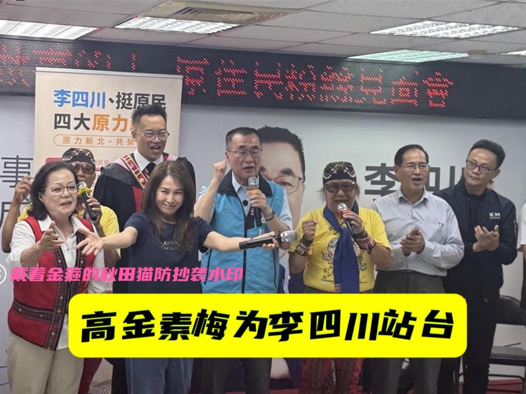 高金素梅遭起诉后首度现身，站台李四川造势活动，高调对支持者喊话：我不会被打倒！