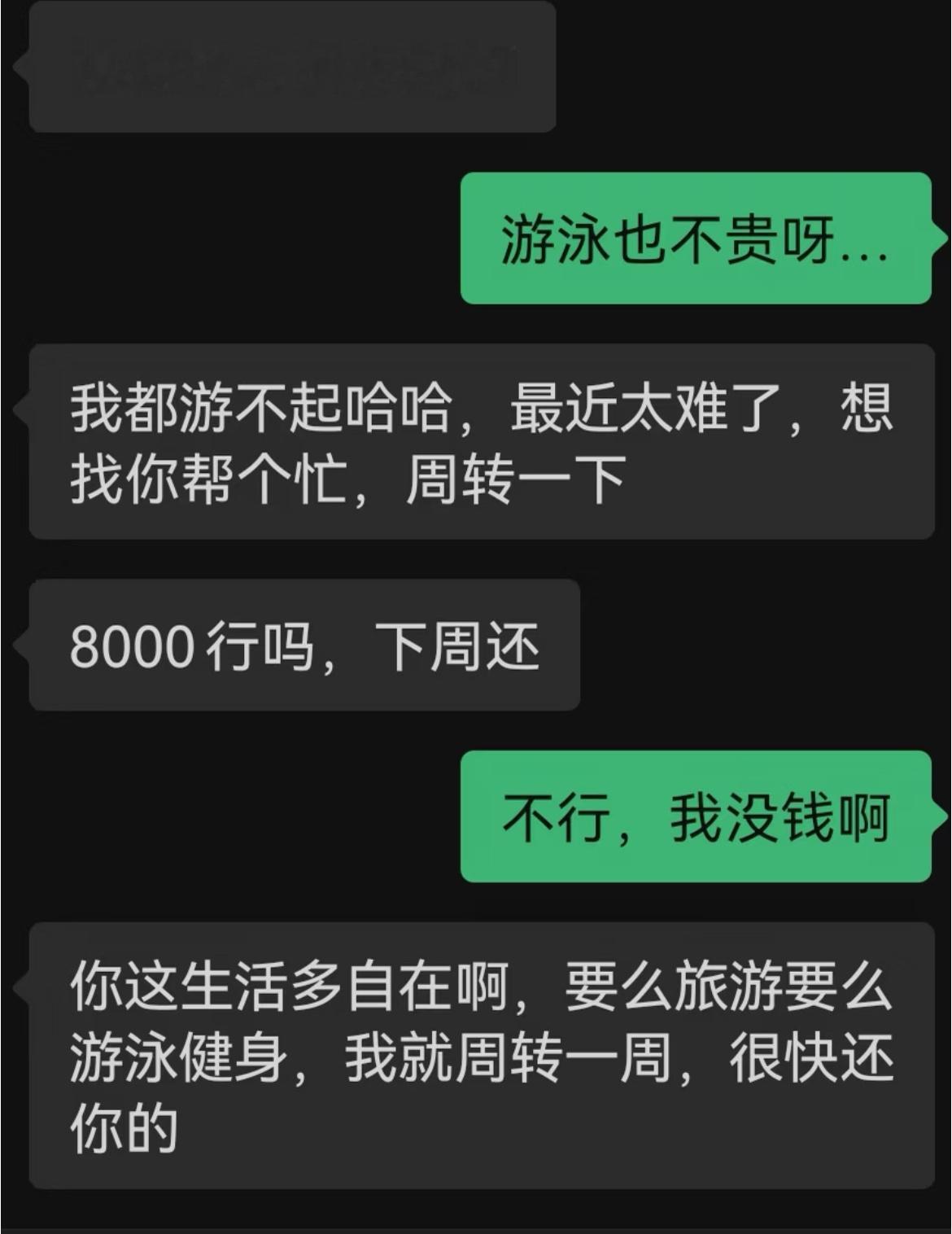 老同学突然联系果然是借钱​​​