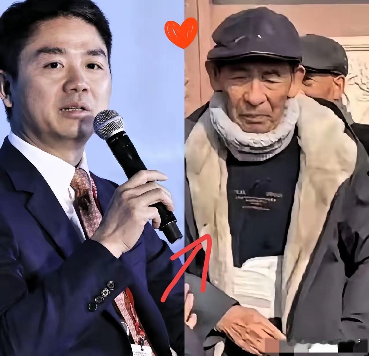 无语了有些人！刘强东给村里发钱发年货，本是暖心的事，偏有人盯着他父亲的衣服扒价格