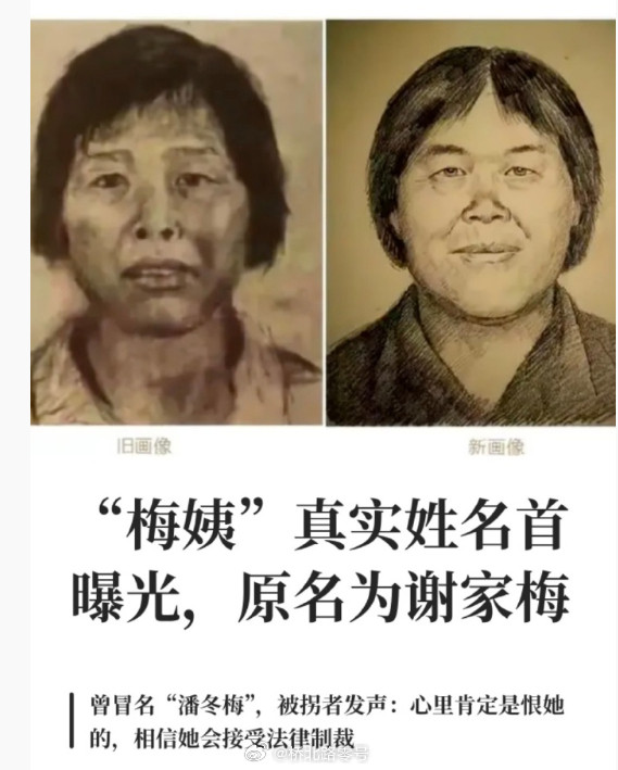 【梅姨真实姓名首曝光】梅姨案进入审查起诉环节8月5日晚，“梅姨”案中被拐儿童钟