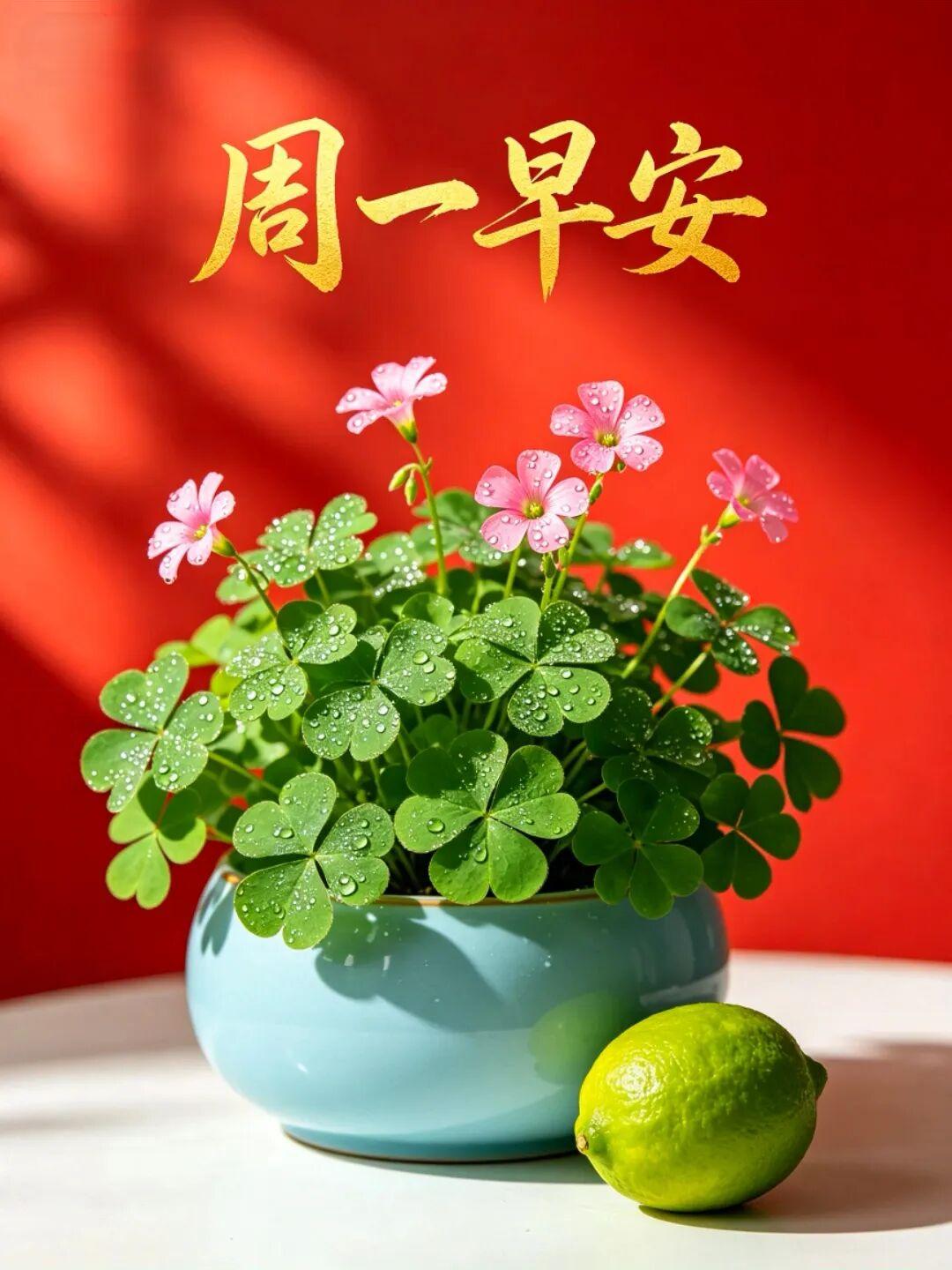 农历五月初一，周一早安！迎着清晨微光，开启崭新一周。愿你心中所想明朗，前行之路一