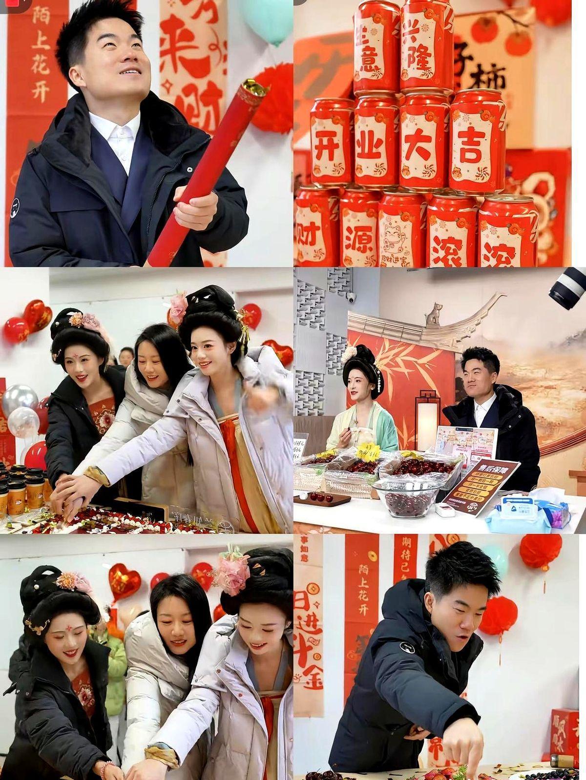 跨年夜的聚光灯刚落，董宇辉在西安高新区的“与辉同行”新工区就掀开幕布，门口一溜花