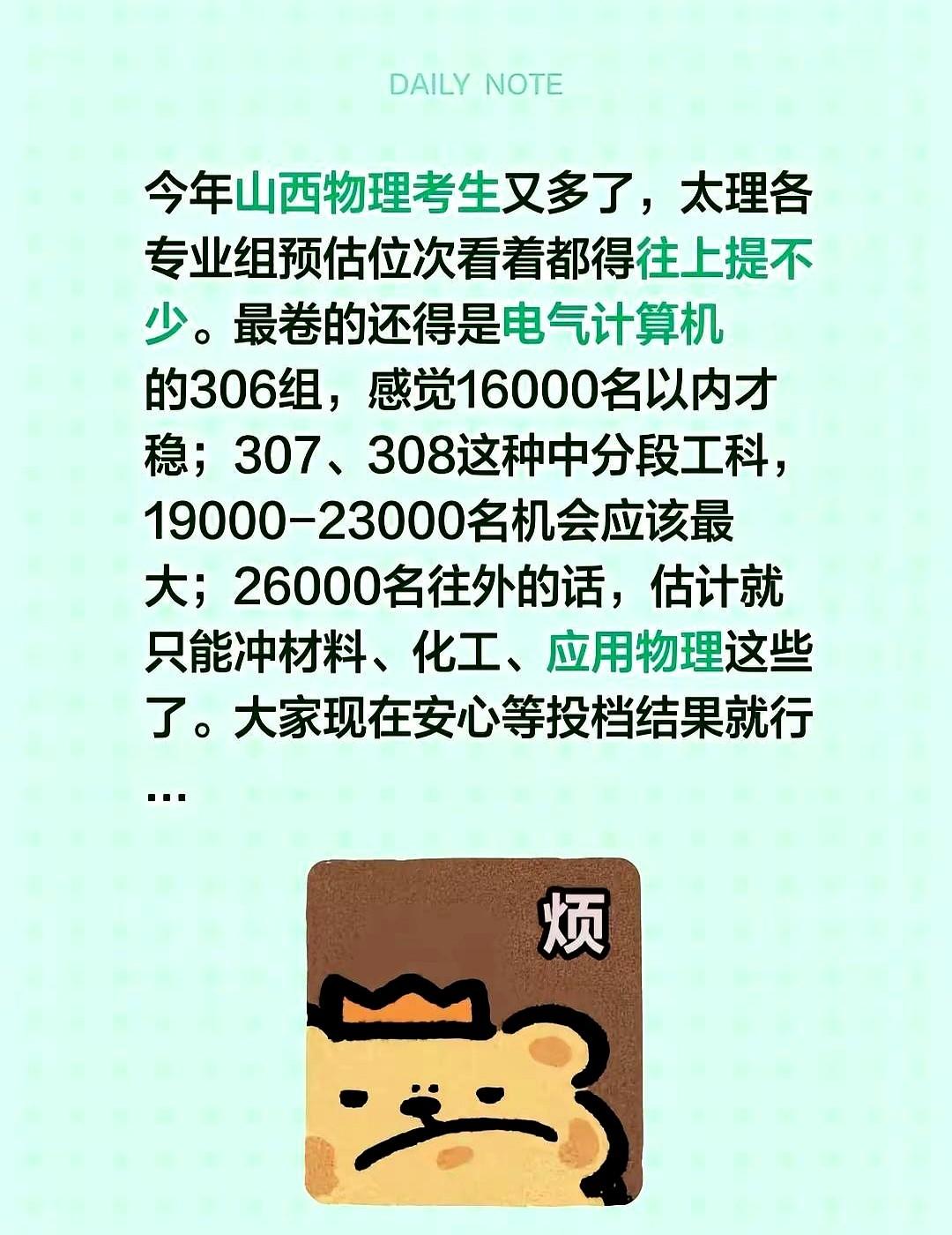 太原理工大学录取分数线！！今年的山西物理考生们都盯着那个预估位次表，心里盘算着