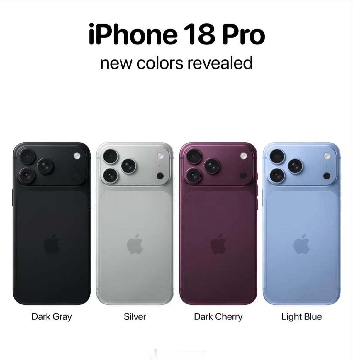 如果必须要买一台iPhone18ProMax……你们会选择哪个颜色？