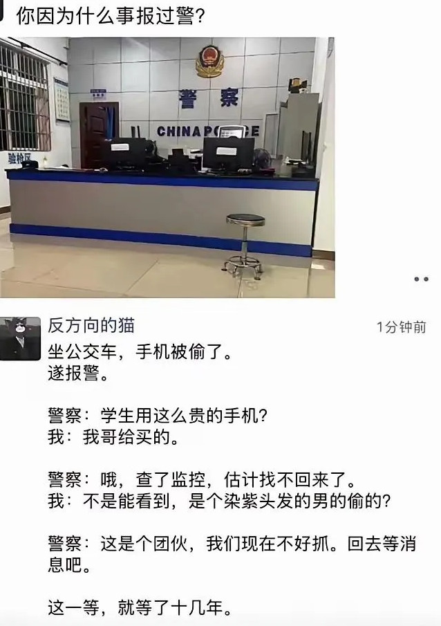你因为什么事报过警？