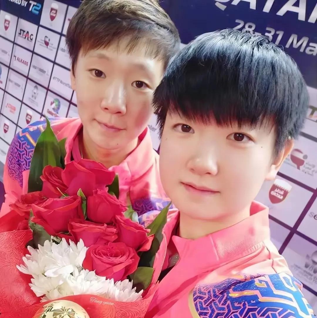 孙颖莎/王曼昱组女双，那莎莎女单怎么办？昨天球星挑战赛，石洵瑶/钱天一被张本