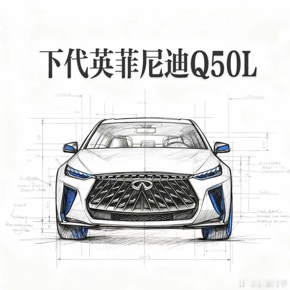 下一代Q50L设计图下一代Q50l的设计图，计划2027年上市，在涡轮当道的时代