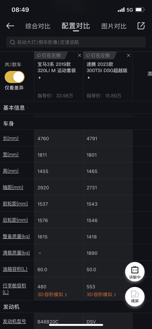 速腾比老三系还长一点离谱怪不得我一个开老三系的朋友说我的车看起来不小，原来确实