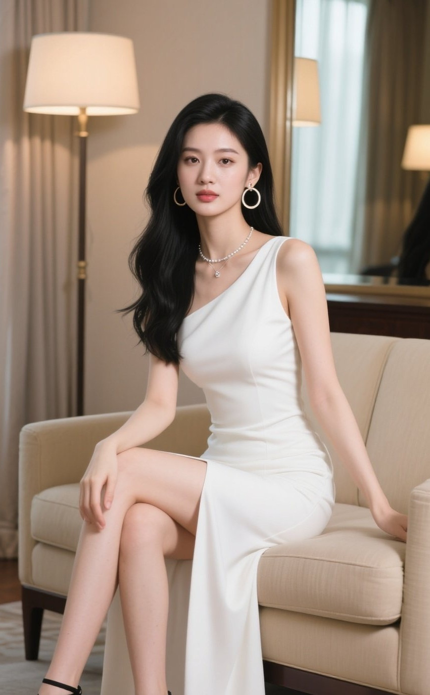 御姐斜坐尽显慵懒魅力写真