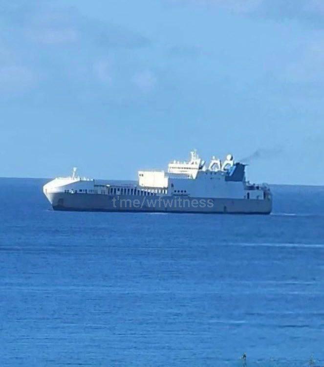 加勒比海，在美属维尔京群岛附近海域拍摄到的美国海军特种作战支援舰MVOcean