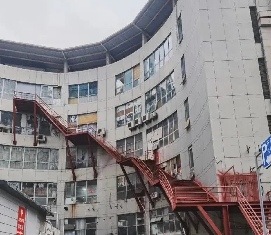 河北，一名女子去朋友家做客，到了朋友居住的小区，发现朋友所居住的这栋楼的外墙上安