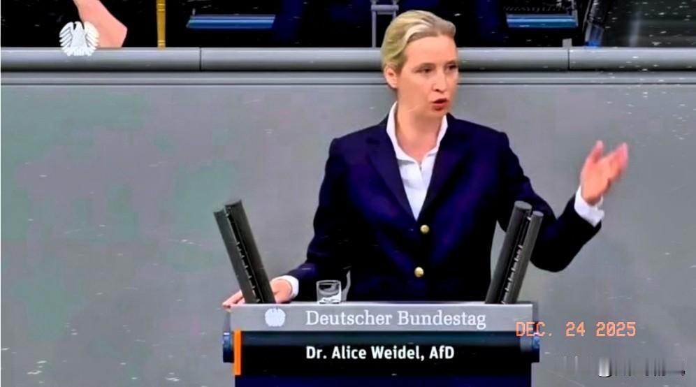 在德国一场议会演讲中，魏德尔直言不讳的说："伟大的中华民族赋予我们'德国'之名，