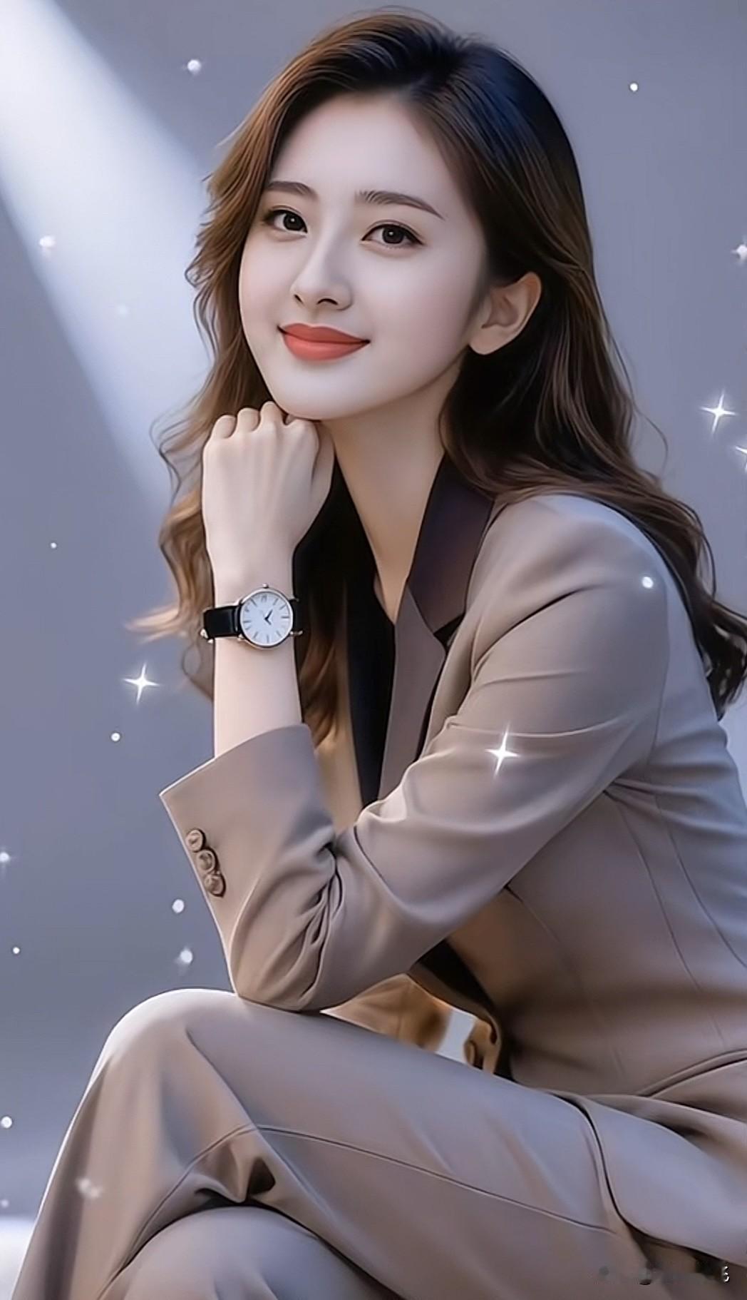 优雅职场女性，自信微笑，时尚穿搭，闪耀时光。职场女性气质知性女生穿搭职场女人