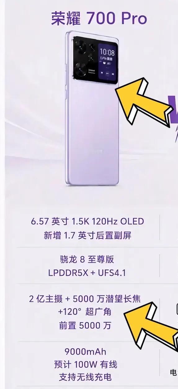 荣耀700Pro这波爆料真的戳中了好多人用机的核心痛点。2亿主摄直接把