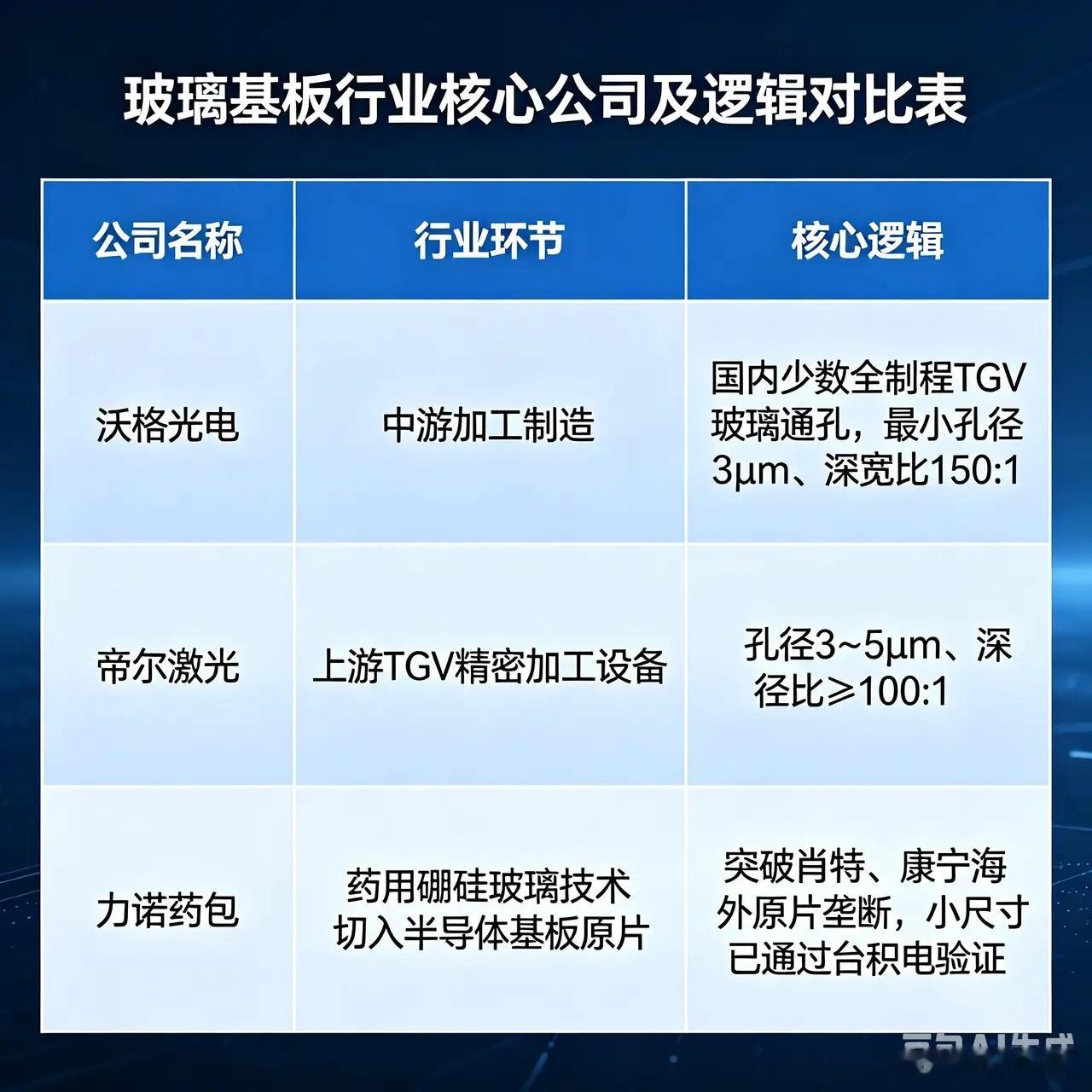 玻璃基走到现在，核心愈发明朗。与市场上多达10几家的小表格不同，我以为，核心之所