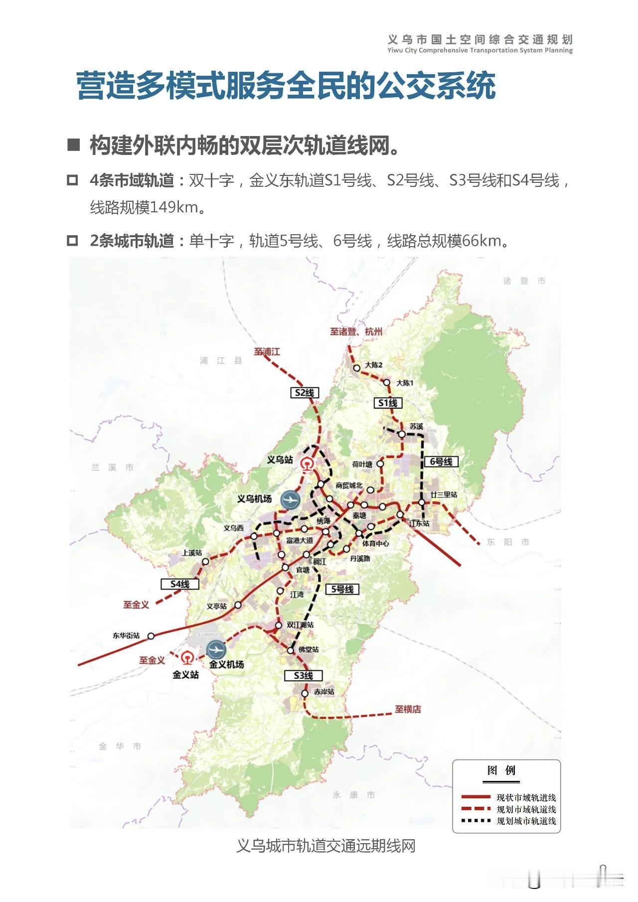 义乌市规划的地铁路线很多，基本涵盖了义乌市所有的街镇，其实这样的规划对于普通的县