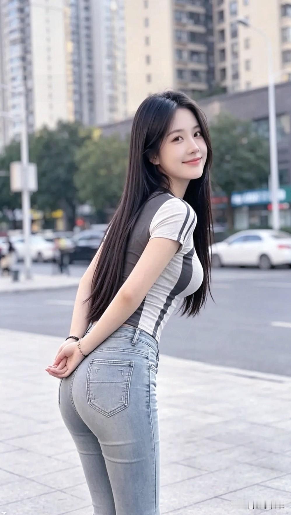 都市街头，甜美少女，时尚穿搭，笑靥如花。分享甜美小姐姐随手拍分享你的随手拍