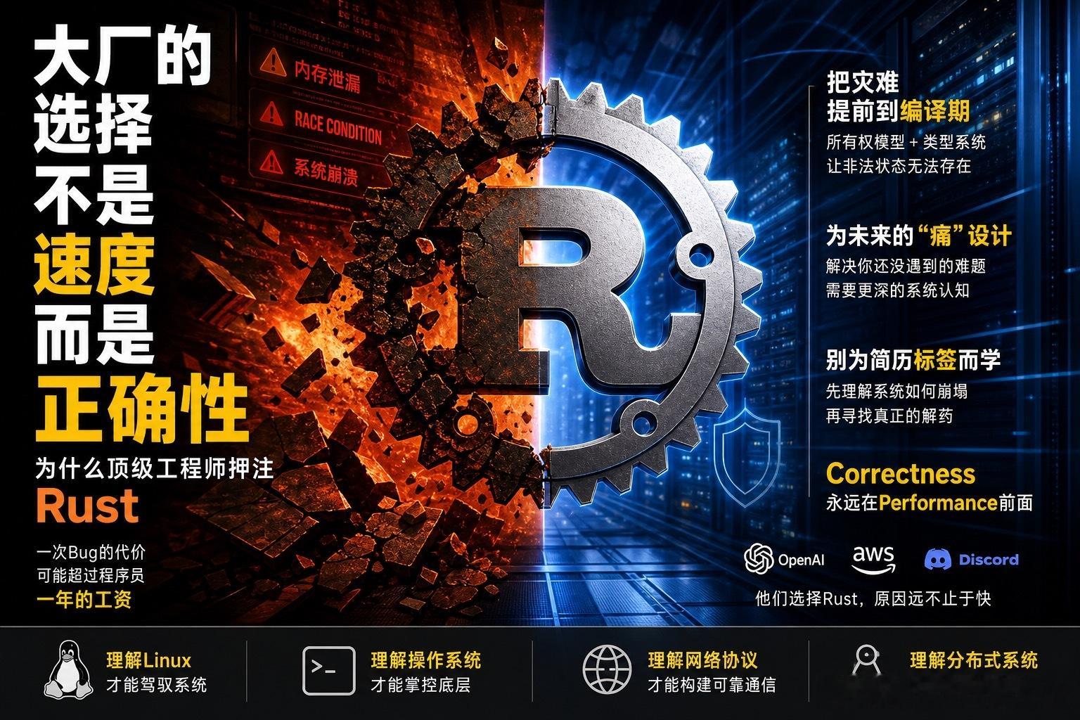 【为什么大厂都在赌Rust：这不仅是性能，更是昂贵的容错成本】很多人问要不要学R