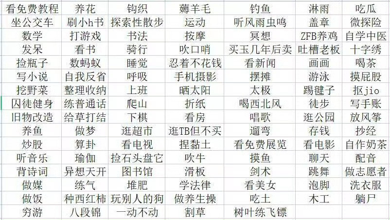 可以抵抗空虚的低成本爱好你有哪些爱好