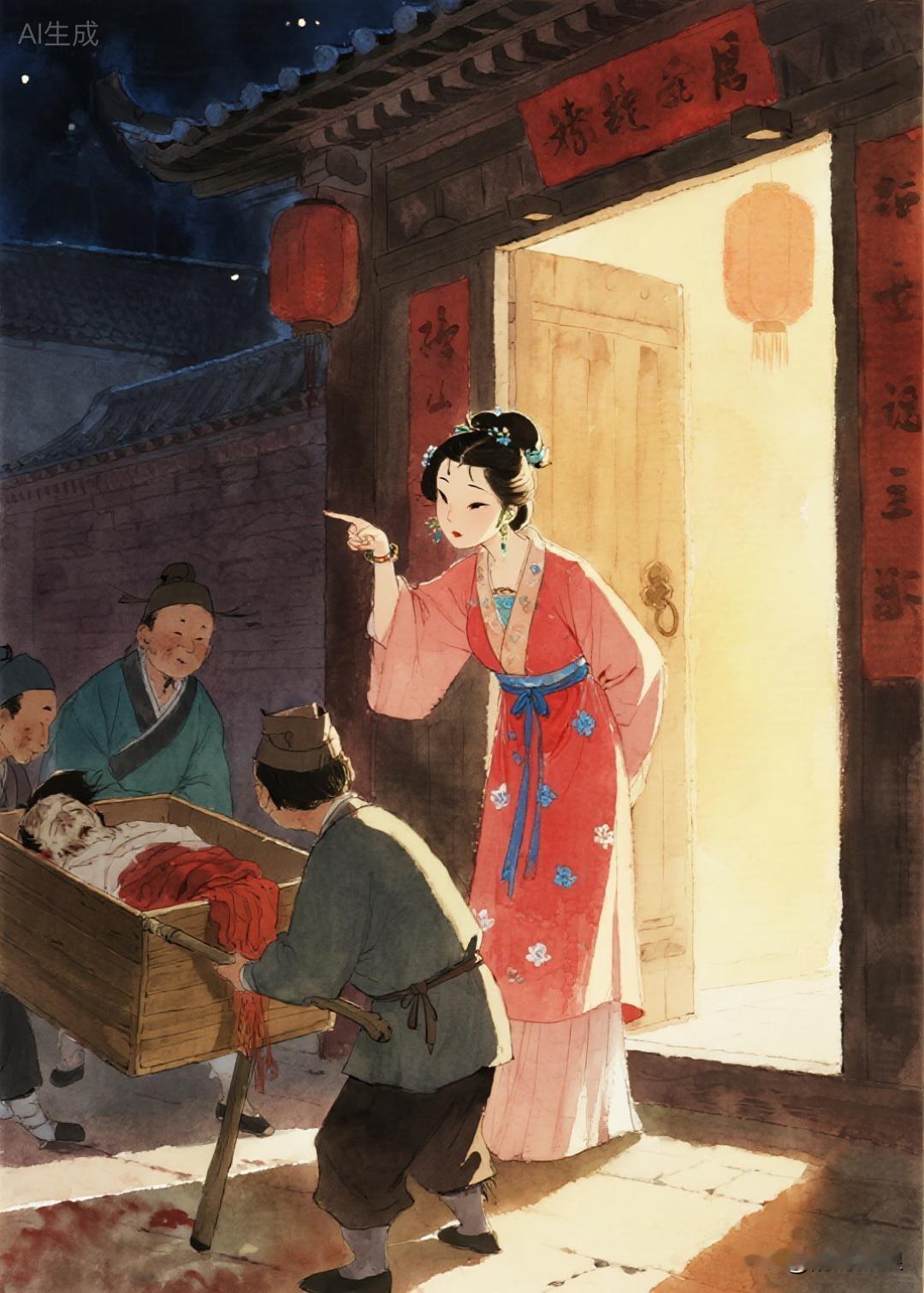 明朝传奇故事明朝洪武期间，某乡间发生一件奇事。当天晚上有家村民办喜事。贺客们散