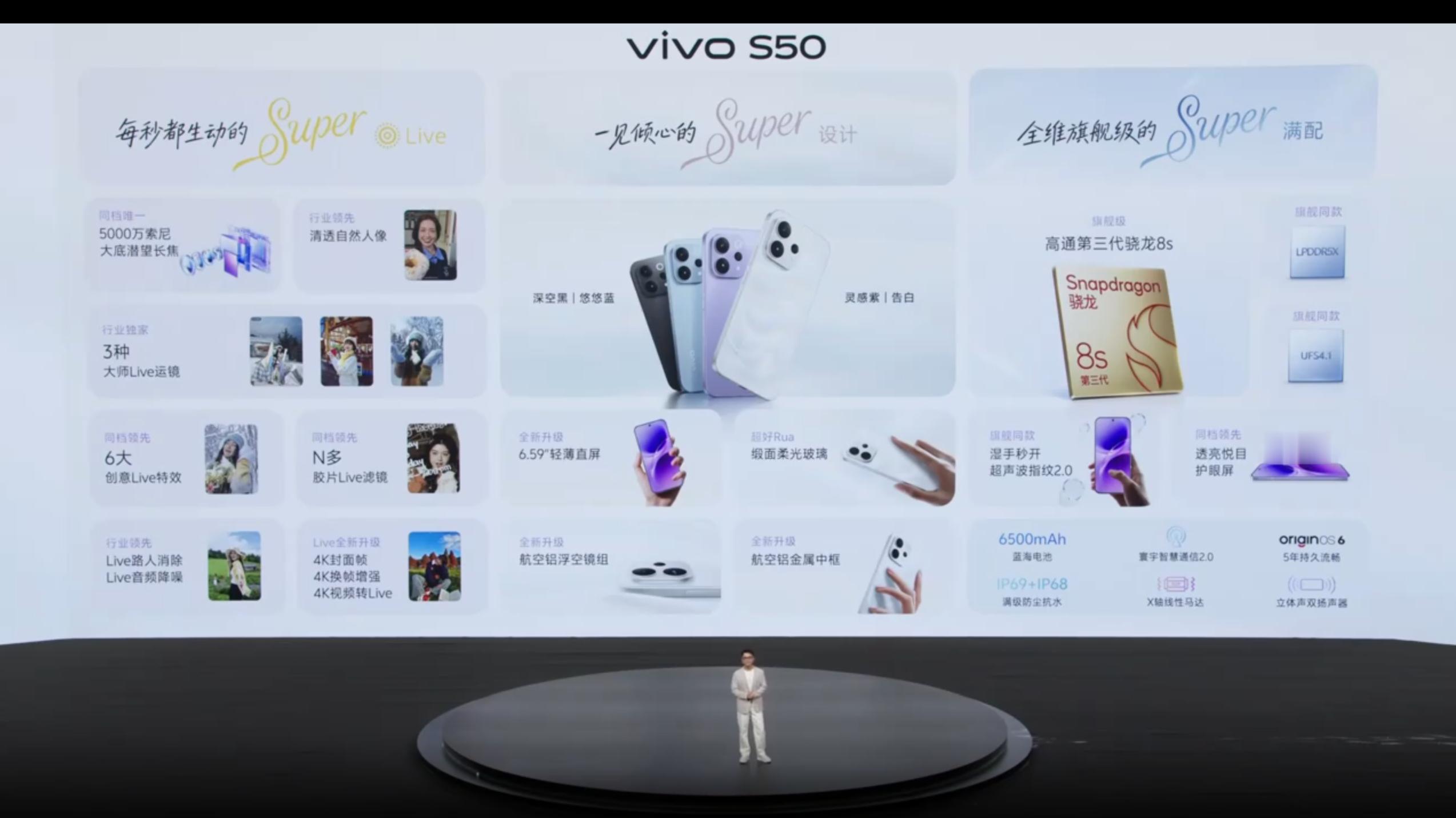 vivoS50系列发布会看完了，怎么选都不会出错的手机先说标准版，这次IMX8
