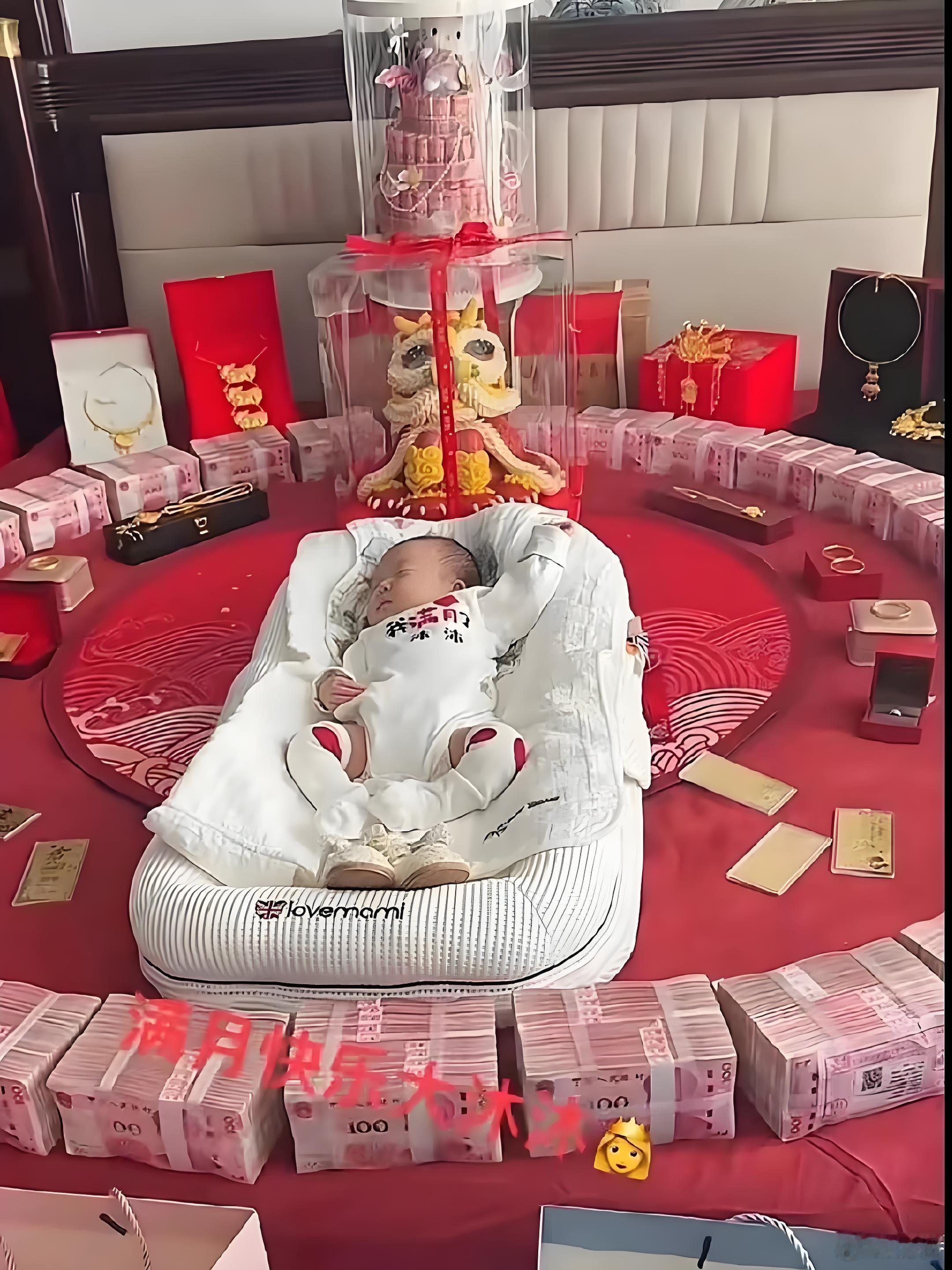 这才是真正的有钱人孩子满月的仪式感，普通人学不来……
