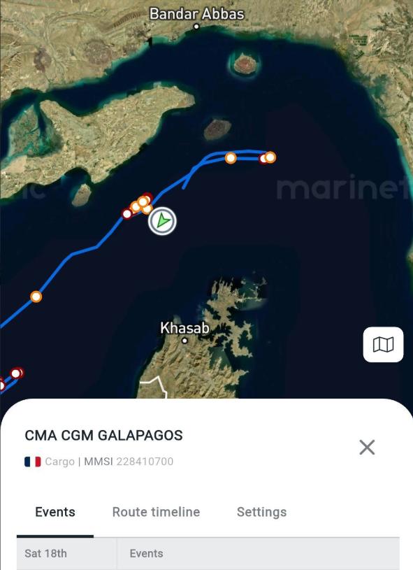 随着4月18日，伊朗革命卫队海军首次在停火期间开火，开炮，袭击印度超级油轮，法国