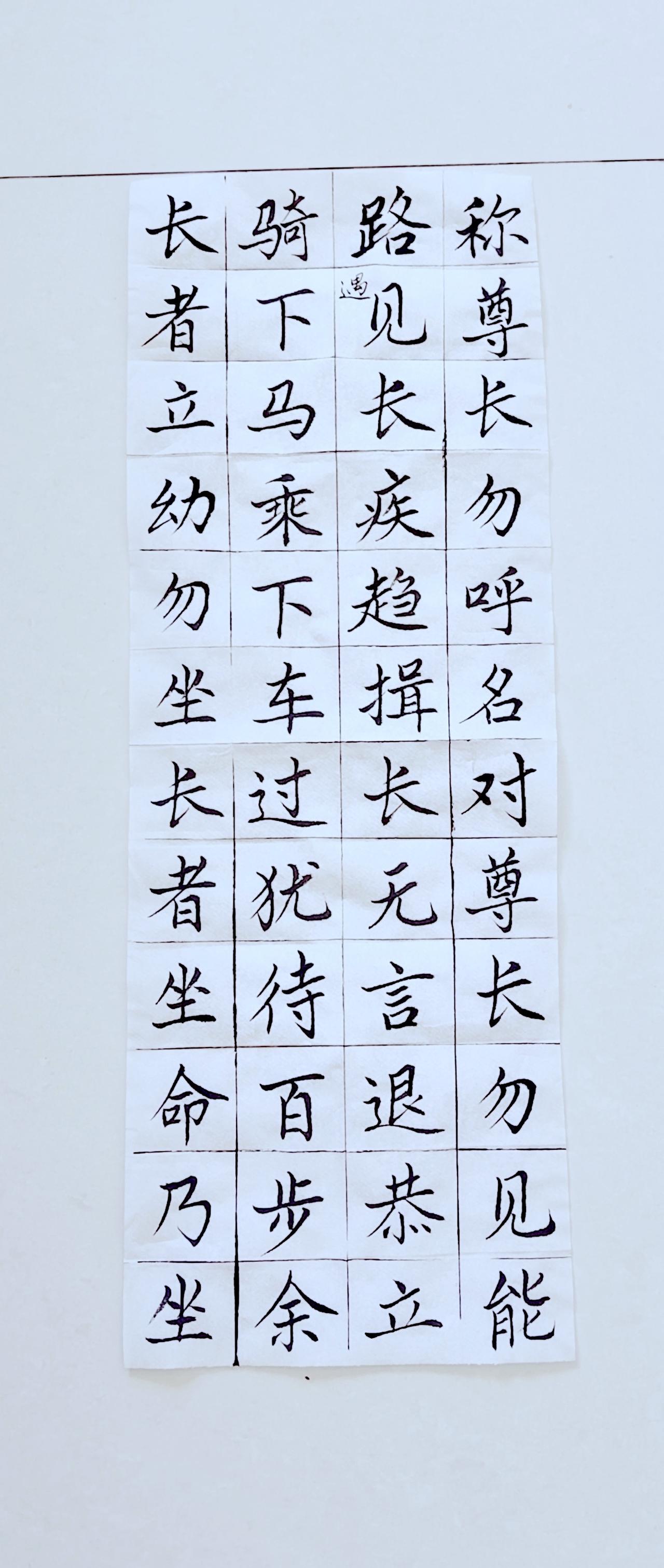 第二十九天《弟子规》（6）楷书练习！高考第一天，休息时练字，写字，最感觉舒服！