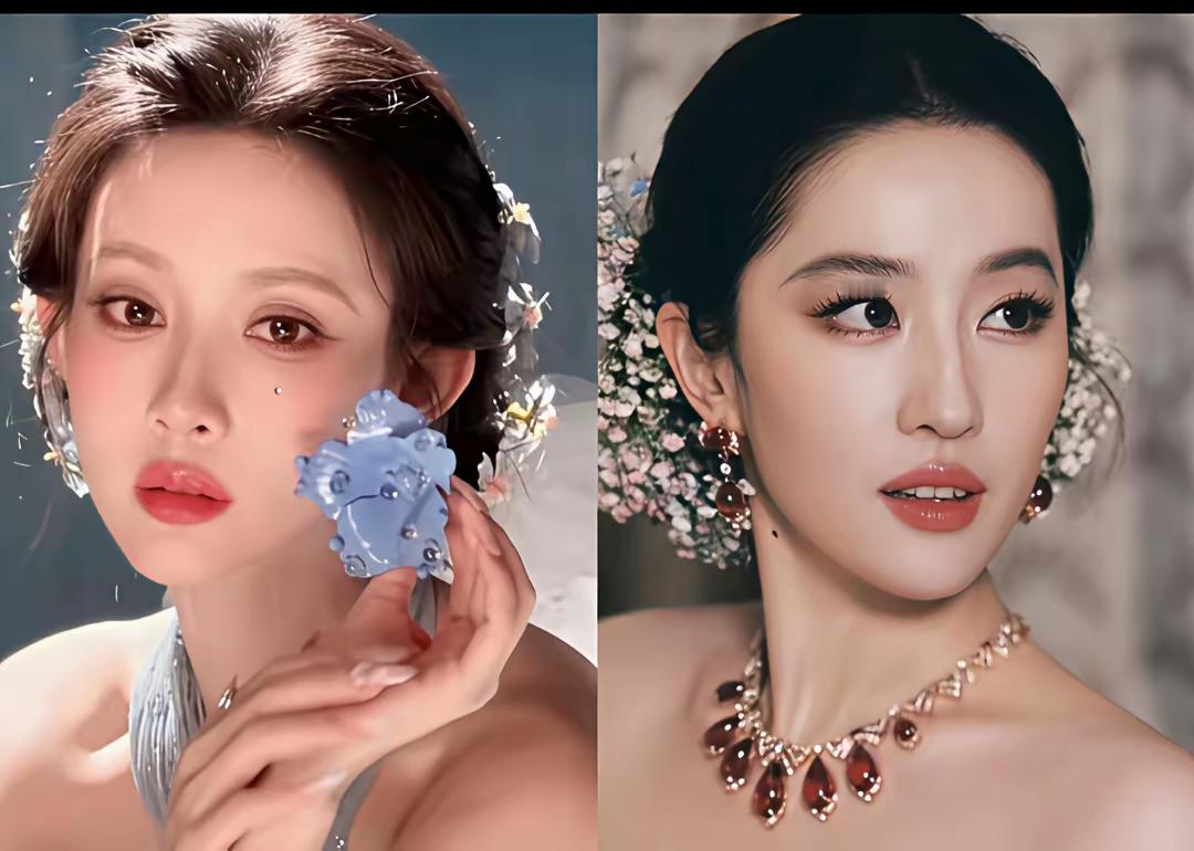 孟子义在某次晚会上模仿了刘亦菲的满天星造型。她们俩都是娱乐圈的大美女你们觉得她们