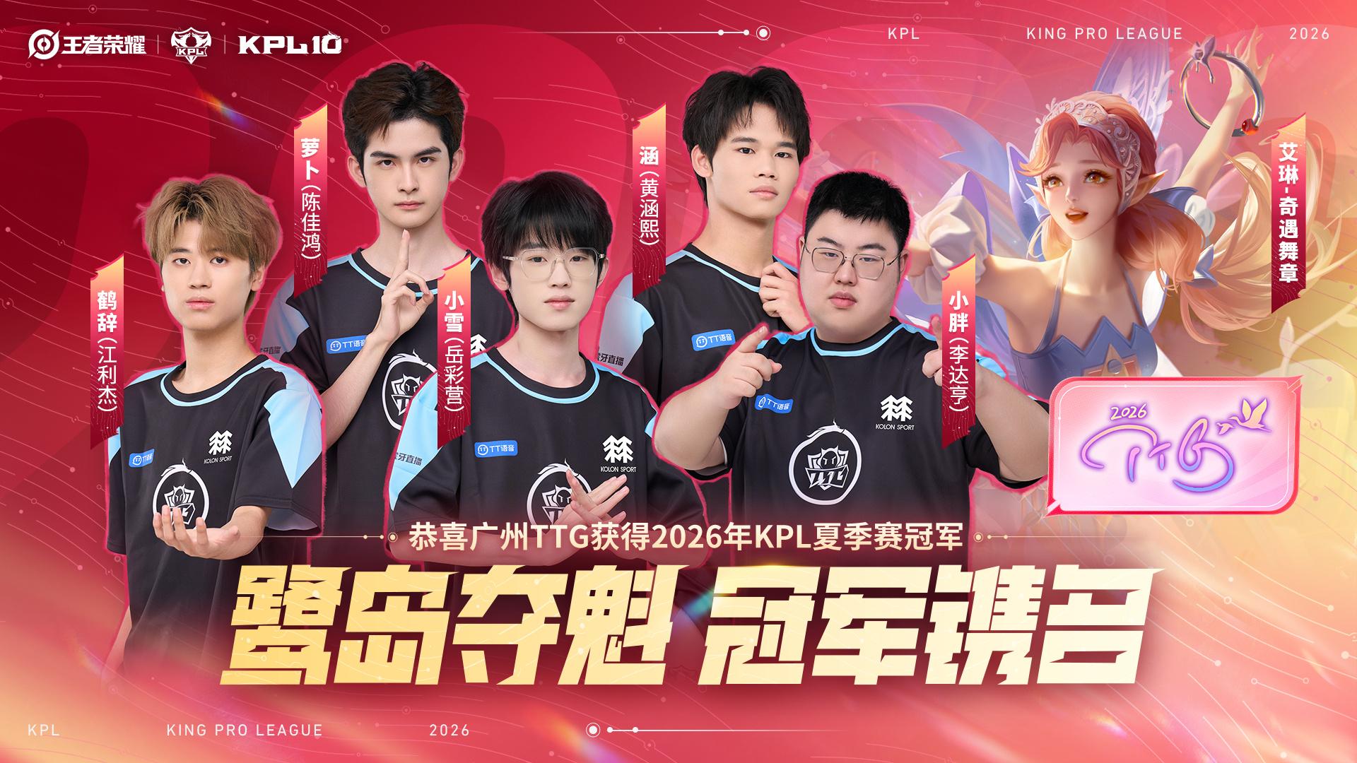 TTG将在[艾琳-奇遇舞章]留下专属于冠军战队的冠军签名!